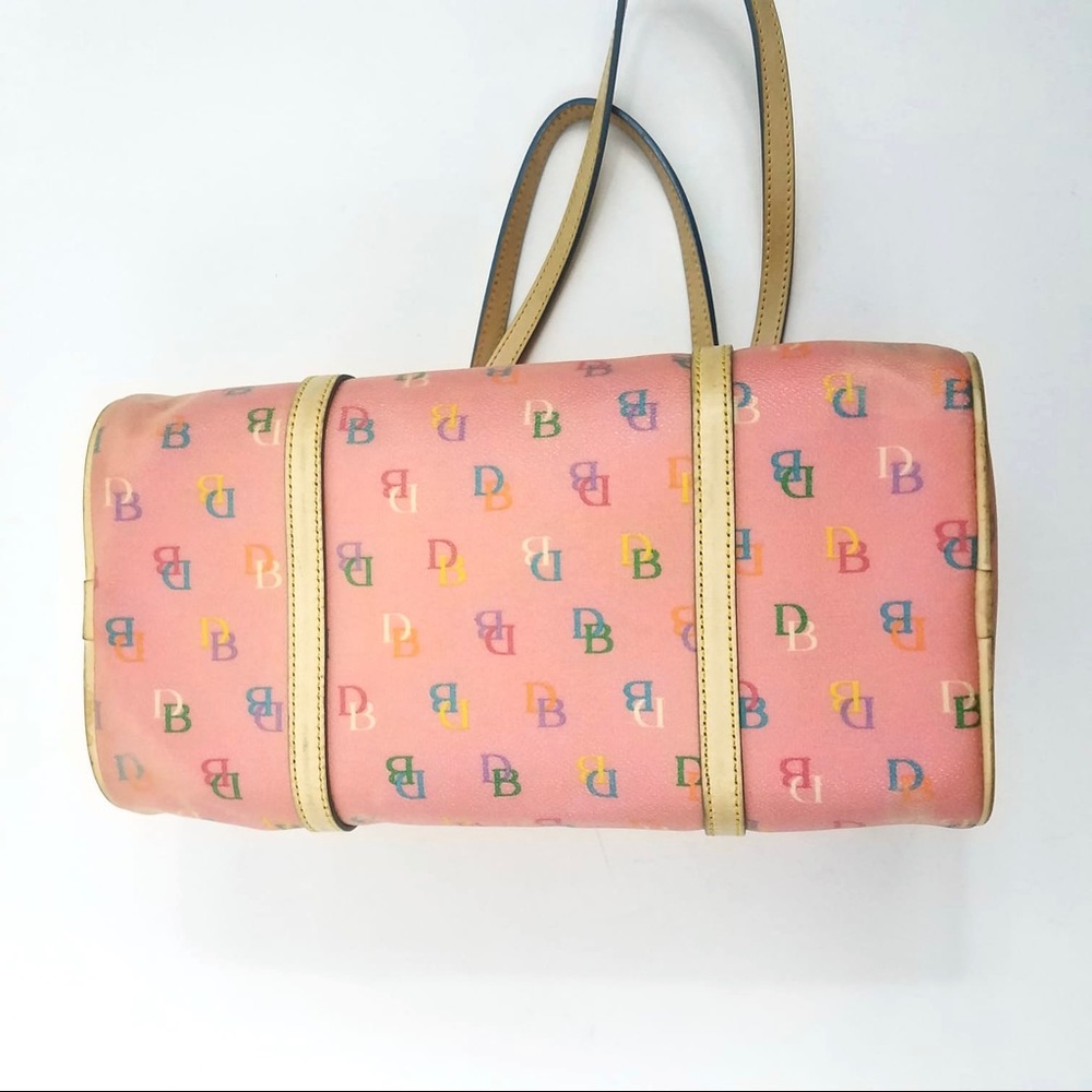 DOONEY & BOURKE Pink Monogram Barrel Handbag Purse - Picture 7 of 8